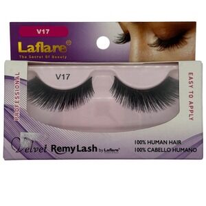 Laflare V17 Velvet Remy 100 Percent Human Hair False Eyelashes